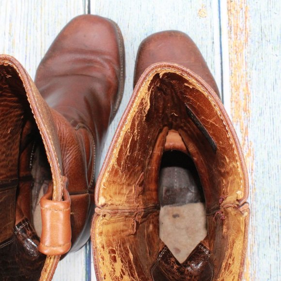 Frye Square Toe Tall Riding Leather Boots Size 8 - Picture 9 of 9